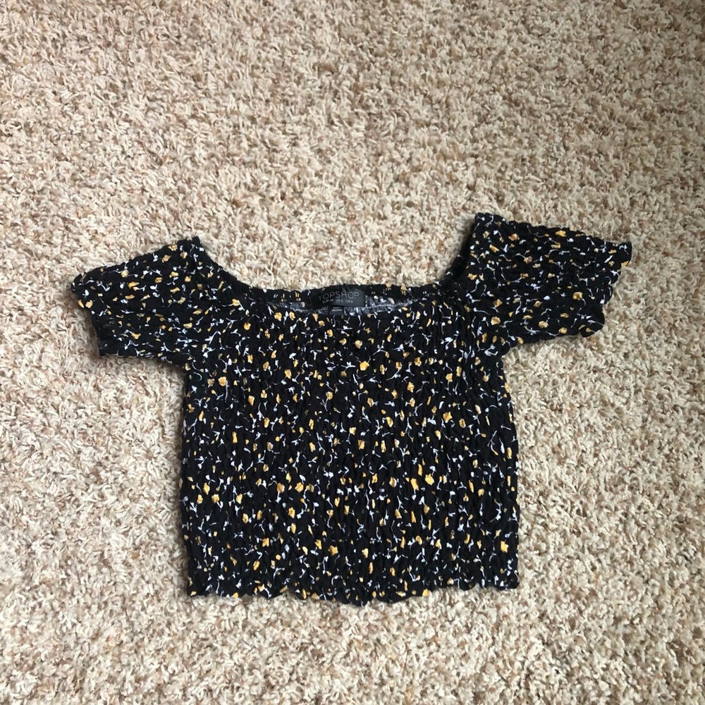 Topshop cropped top. Off the shoulder